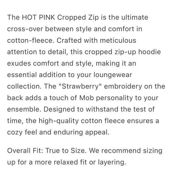 Strawberry Milk Mob - HOT PINK Cropped Zip and Short - Picture 10 of 11